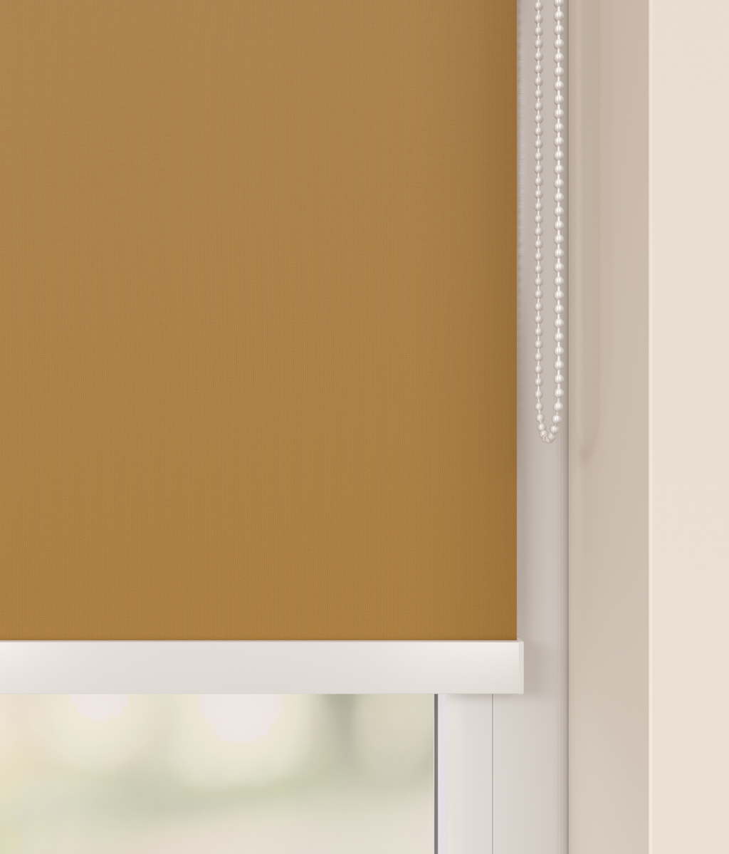 Elektrisch Rolgordijn Rome Verduister Mosterd 5853 Afbeelding 2