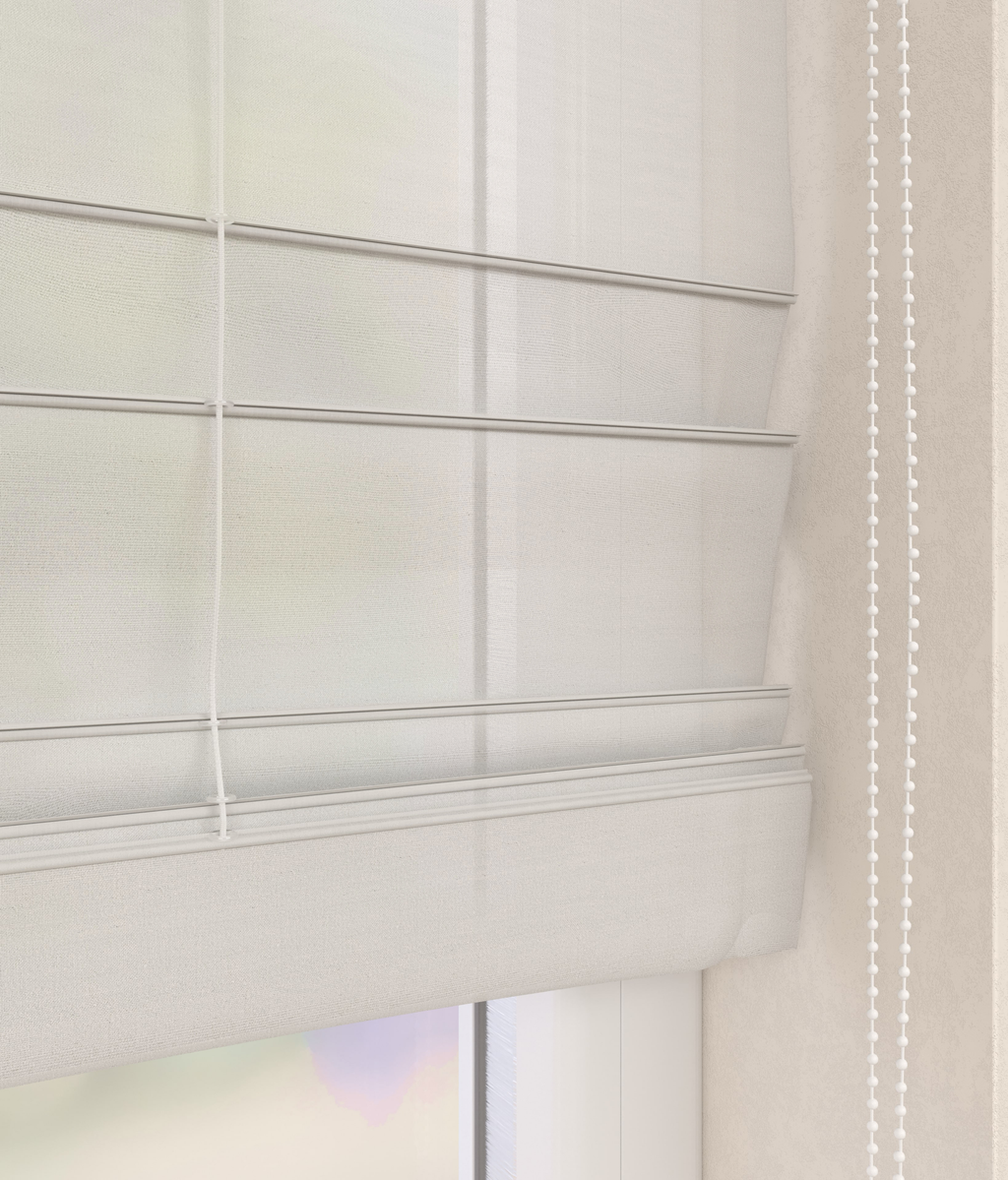 Vouwgordijn Batist Wit