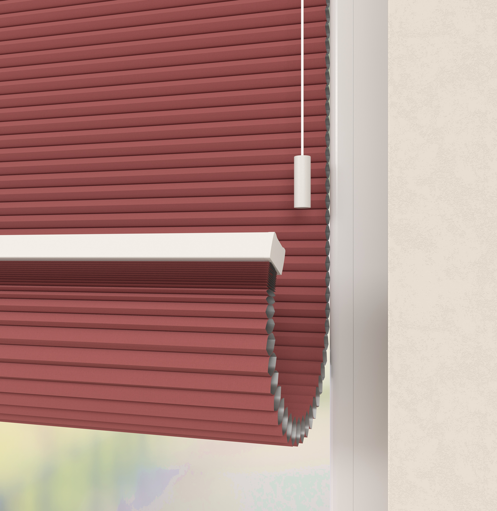 Plissé gordijnen Monaco Rood Verduister 06