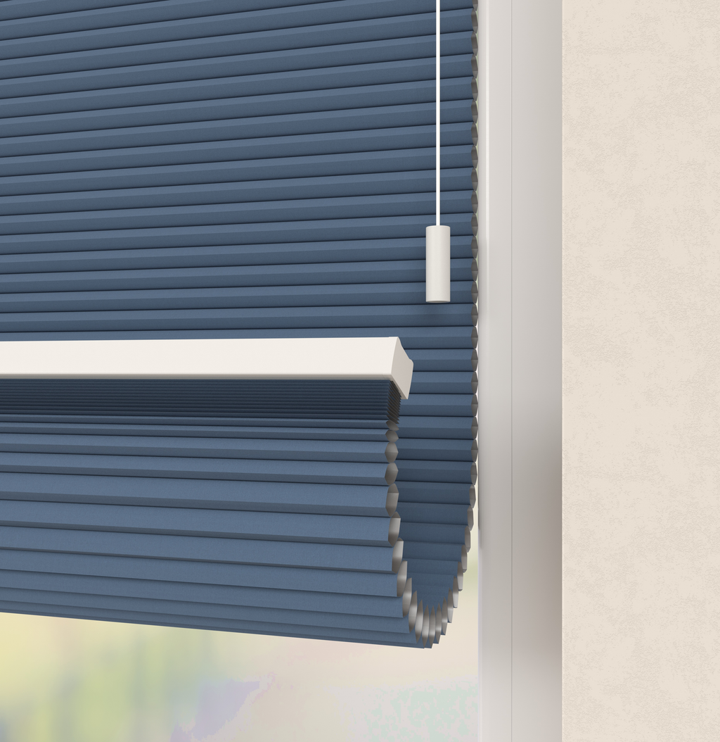 Plissé gordijnen Monaco Blauw Verduister 09