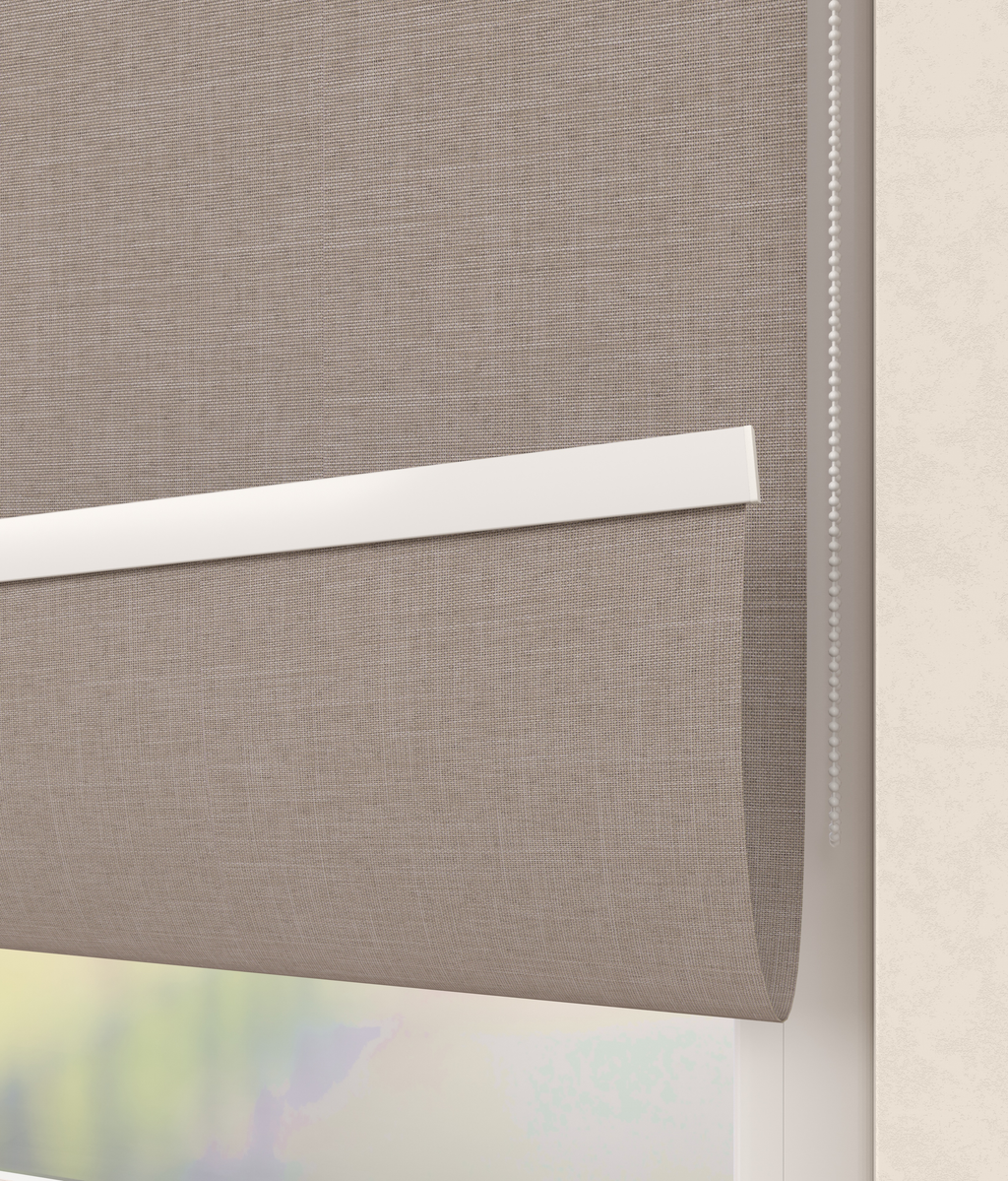 Elektrisch Rolgordijn Toscane Linnenlook Beige 5200