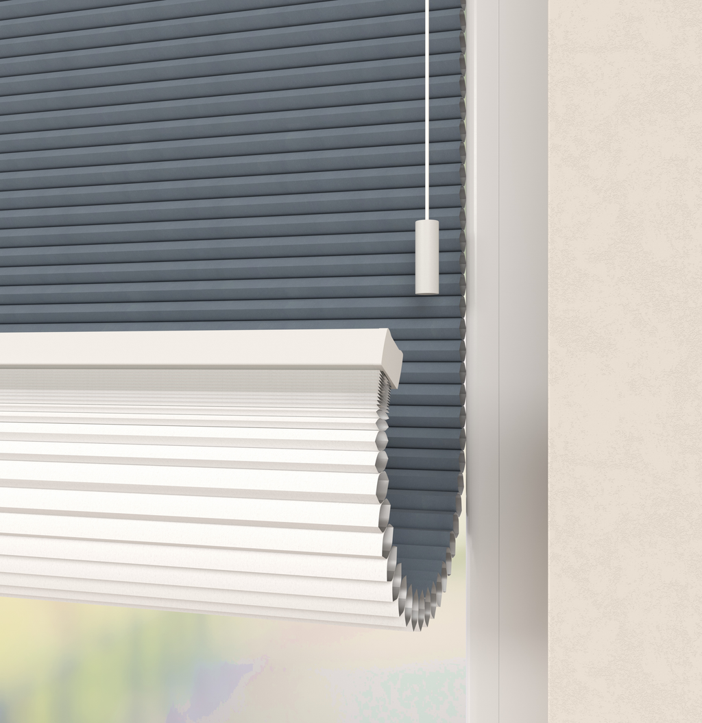 Plissé gordijnen Trend Staalblauw Verduister 10