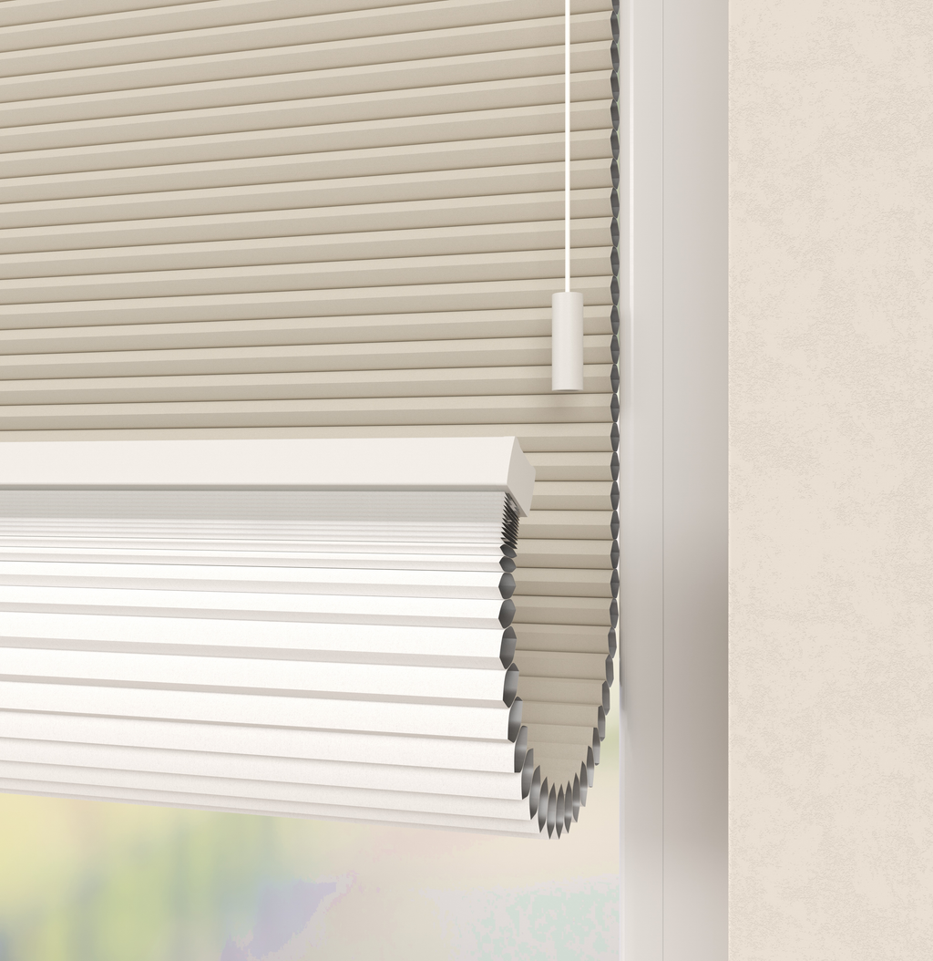 Plissé gordijnen Parijs Lichtzand Verduister 5160