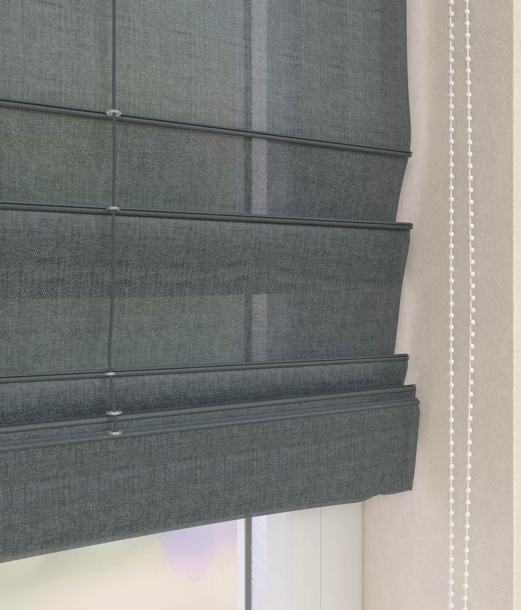 Vouwgordijn Serge Blauw 16505