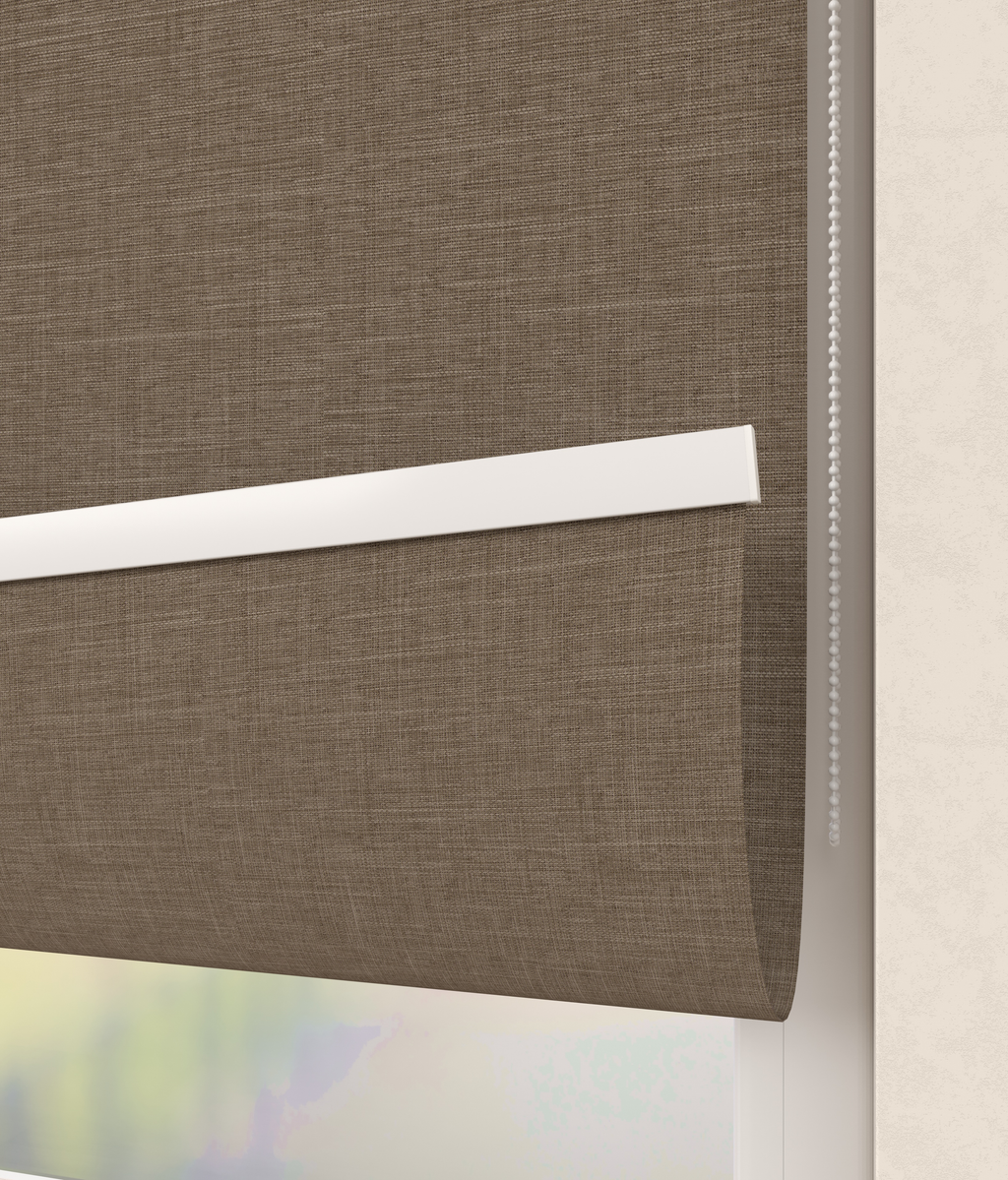 Elektrisch Rolgordijn Toscane Linnenlook Taupe 5300