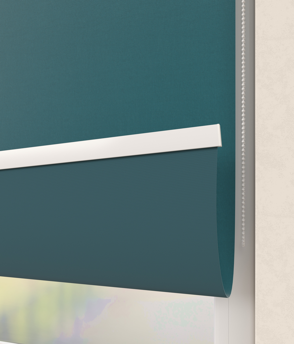 Elektrisch Rolgordijn Milaan Velours Petrol 4000