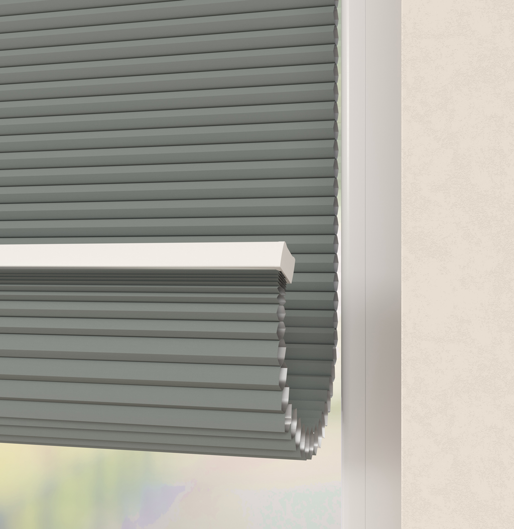 Elektrische Plissé gordijnen Monaco Grijs Verduister 11