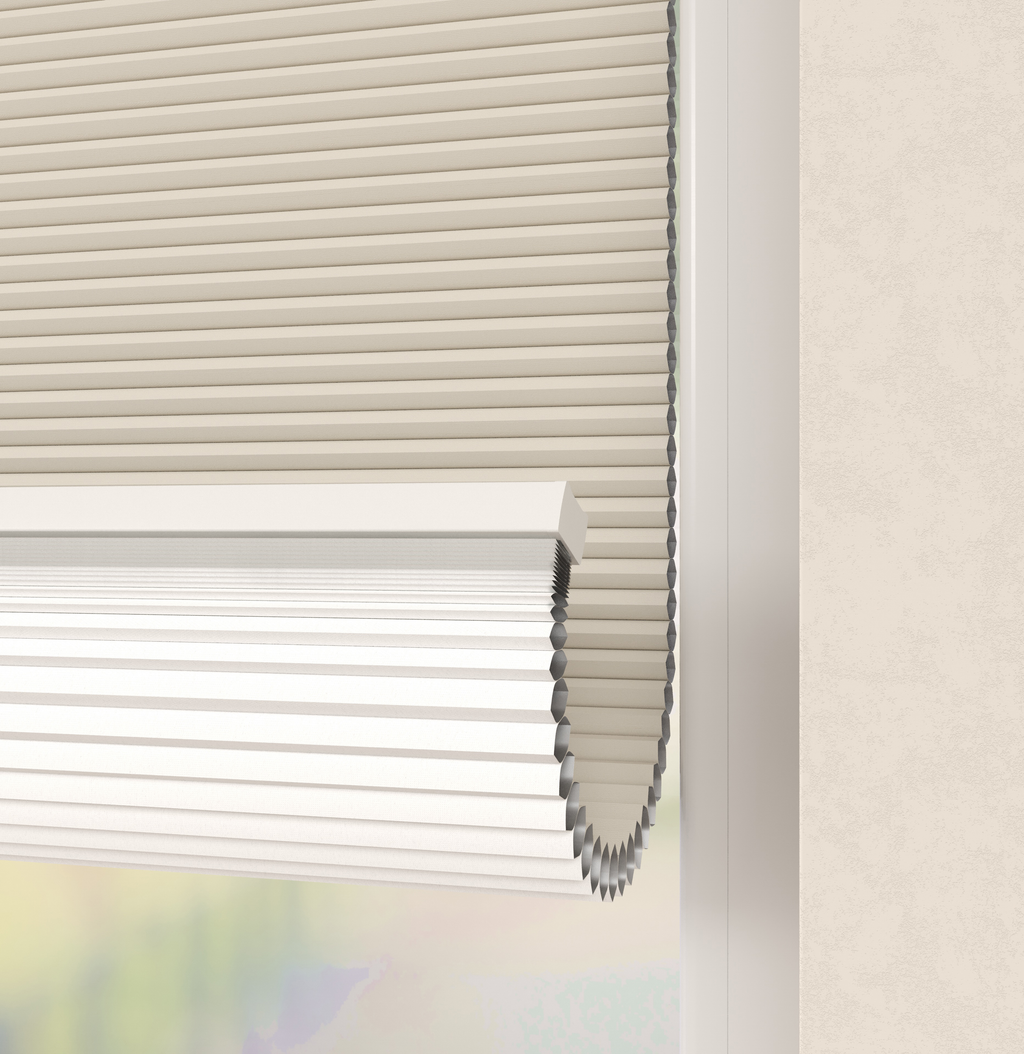 Elektrische Plissé gordijnen Parijs Lichtzand Verduister 5160