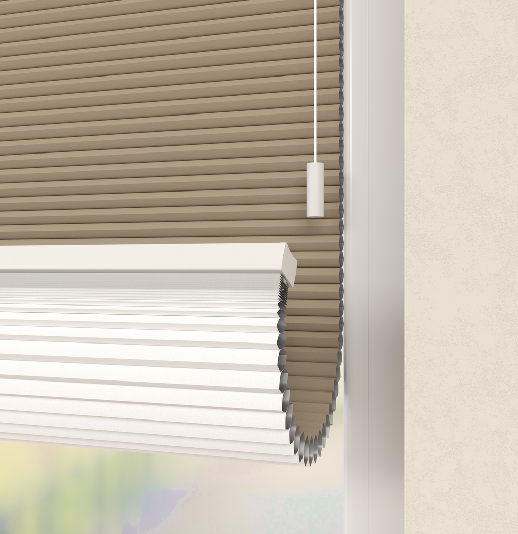 Plissé gordijnen Parijs Zand Verduister 5170