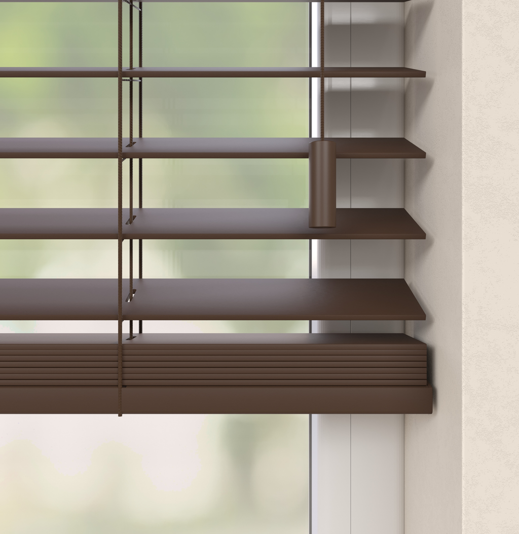 Houten Jaloezieën - Premium Choco Bruin